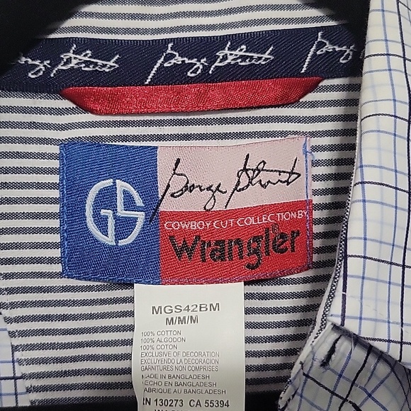 Wrangler George Strait Collection, Men's Western Button Down. SZ M - Picture 3 of 5